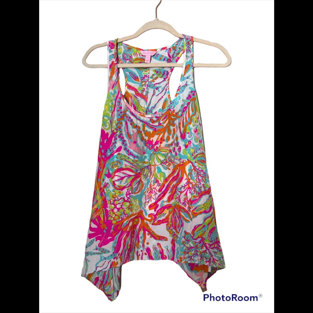 Lily Pulitzer Sarina Scuba to Cuba Printed Top